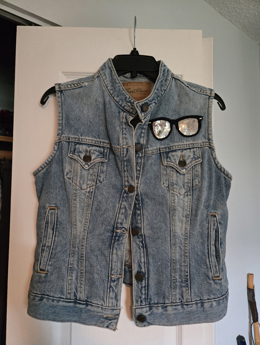 Levi's Light Blue Denim Vest - Signature Label